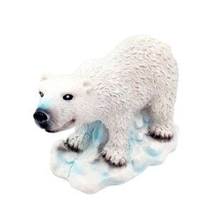 Polar Bear Figurine On Iceberg White Resin Sculpture Greenbrier International